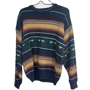 Trend basics Vintage Men's Southwestern Aztec grandpa Sweater